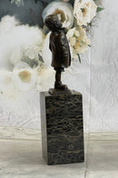Boy in Rain Genuine Bronze Sculpture Bookend