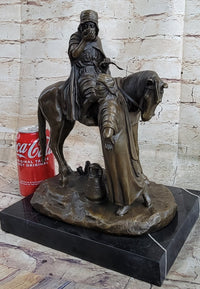 Arabian Man on Horseback Bronze Sculpture by Dubucand
