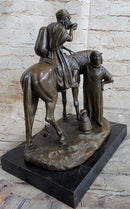 Arabian Man on Horseback Bronze Sculpture by Dubucand
