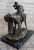 Arabian Man on Horseback Bronze Sculpture by Dubucand