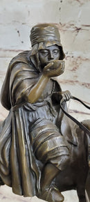 Arabian Man on Horseback Bronze Sculpture by Dubucand