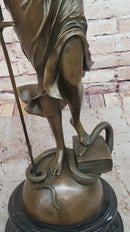 Lady Justice Bronze Sculpture with Scales, Sword, Snake