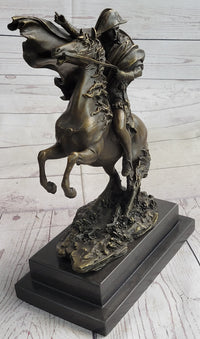 Napoleon Crossing the Alps Bronze Metal Replica on Marble Base