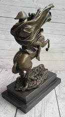 Napoleon Crossing the Alps Bronze Metal Replica on Marble Base