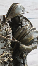 Napoleon Crossing the Alps Bronze Metal Replica on Marble Base