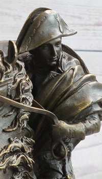 Napoleon Crossing the Alps Bronze Metal Replica on Marble Base