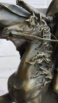 Napoleon Crossing the Alps Bronze Metal Replica on Marble Base