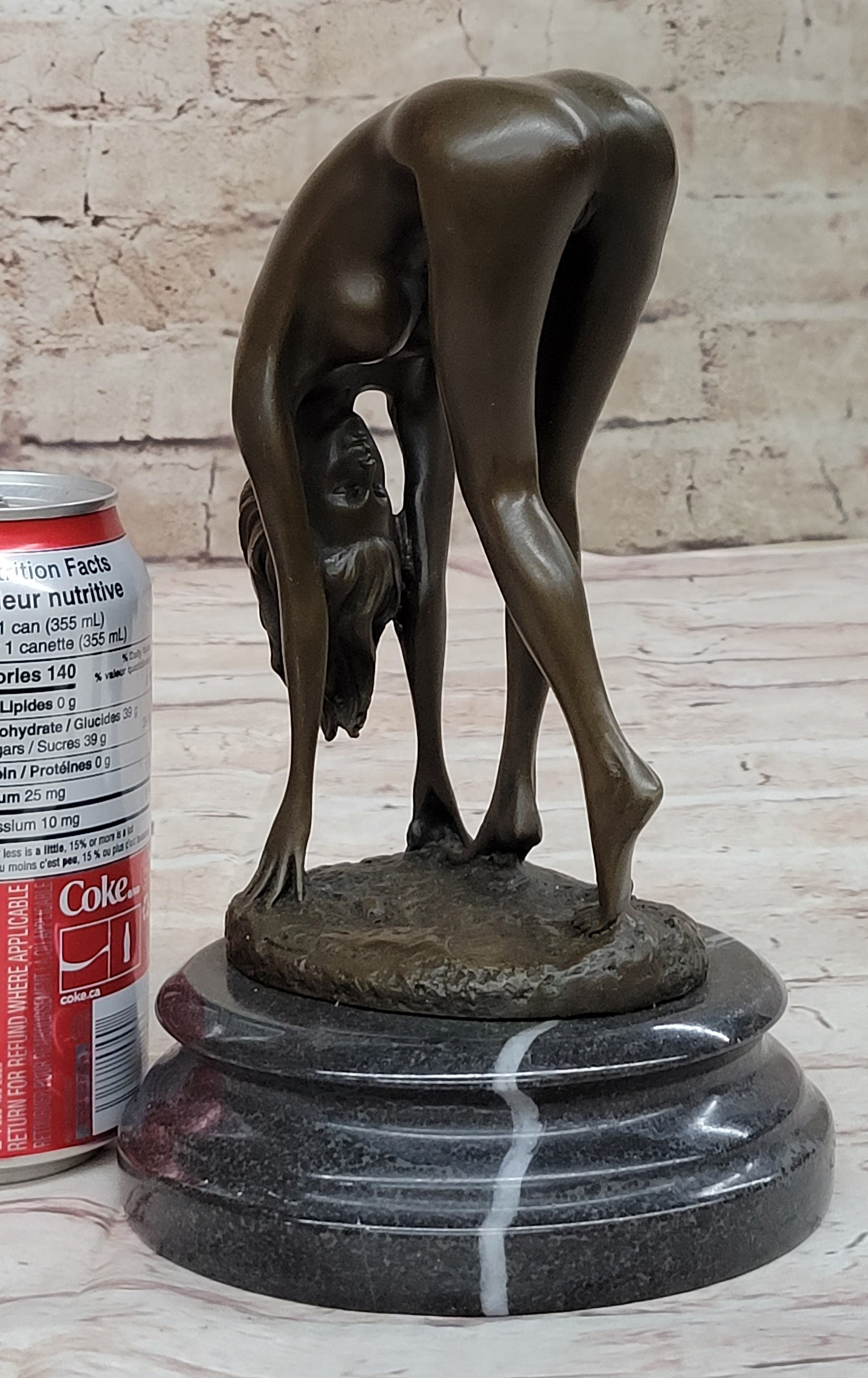 Art Deco Sculpture Sexy Naked Woman Erotic Nude Girl Bronze Sale