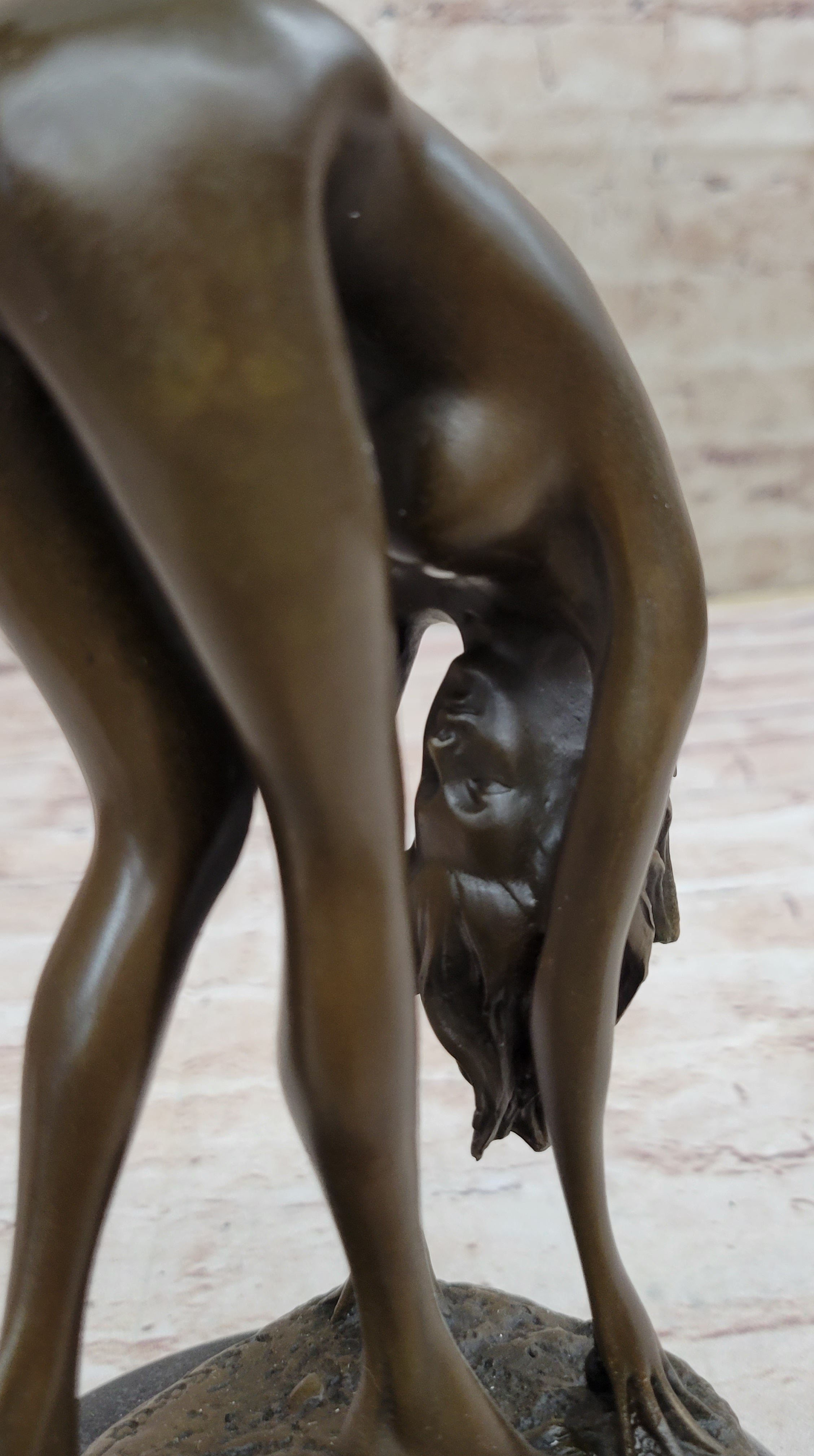 Art Deco Sculpture Sexy Naked Woman Erotic Nude Girl Bronze Sale