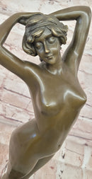 Hand Made Bronze Sculpture of an Awakening Female Nude 'Le Reveil' Signed Phillipe