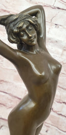 Hand Made Bronze Sculpture of an Awakening Female Nude 'Le Reveil' Signed Phillipe