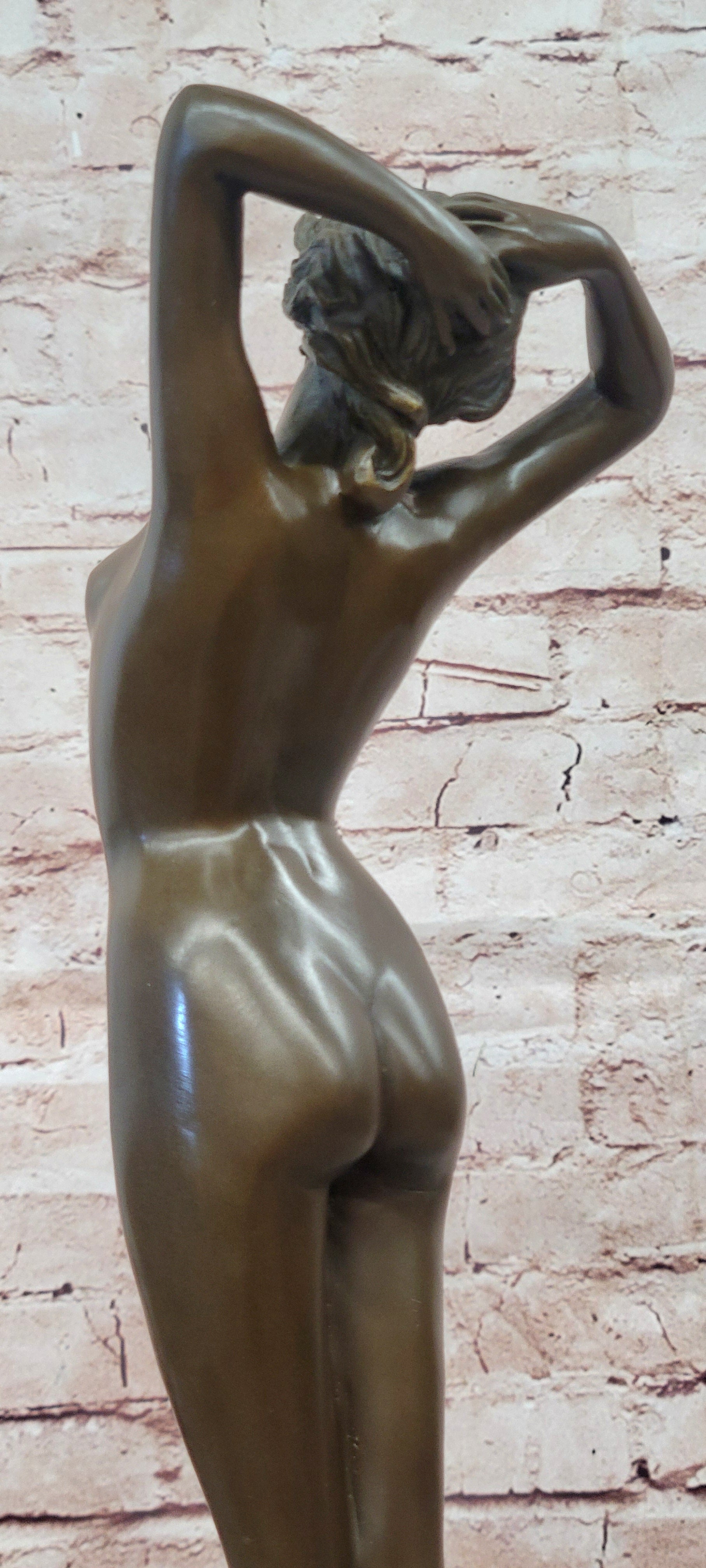 Hand Made Bronze Sculpture of an Awakening Female Nude 'Le Reveil' Signed Phillipe