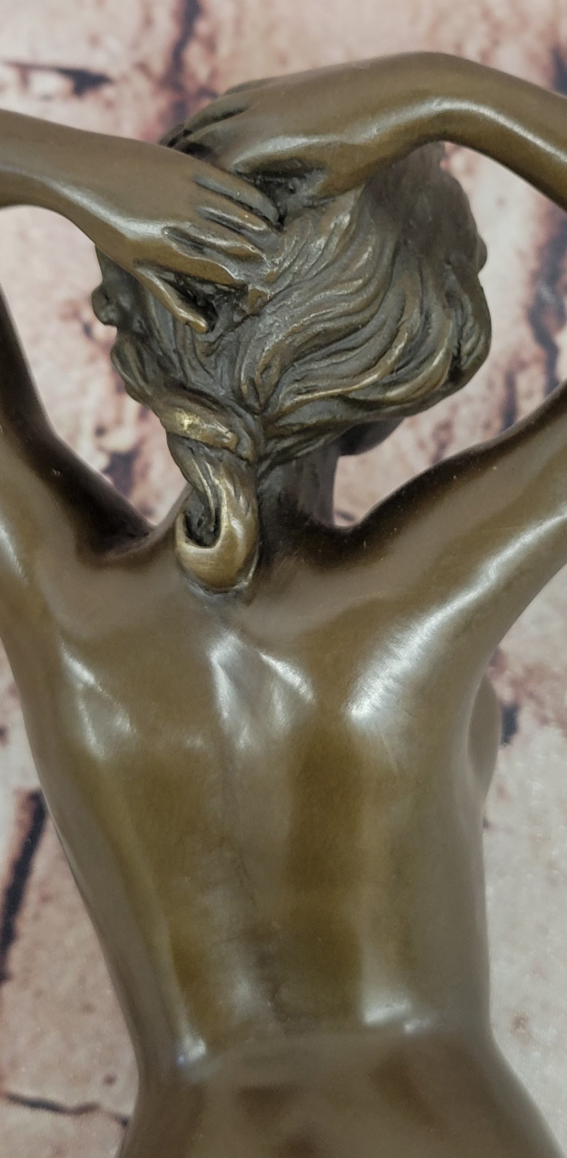 Hand Made Bronze Sculpture of an Awakening Female Nude 'Le Reveil' Signed Phillipe