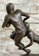 American Football NFL AFL Athlete Bronze Sculpture on Marble Base