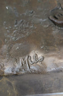 Signed Milo Kick Boxer Bronze Sculpture Marble Base