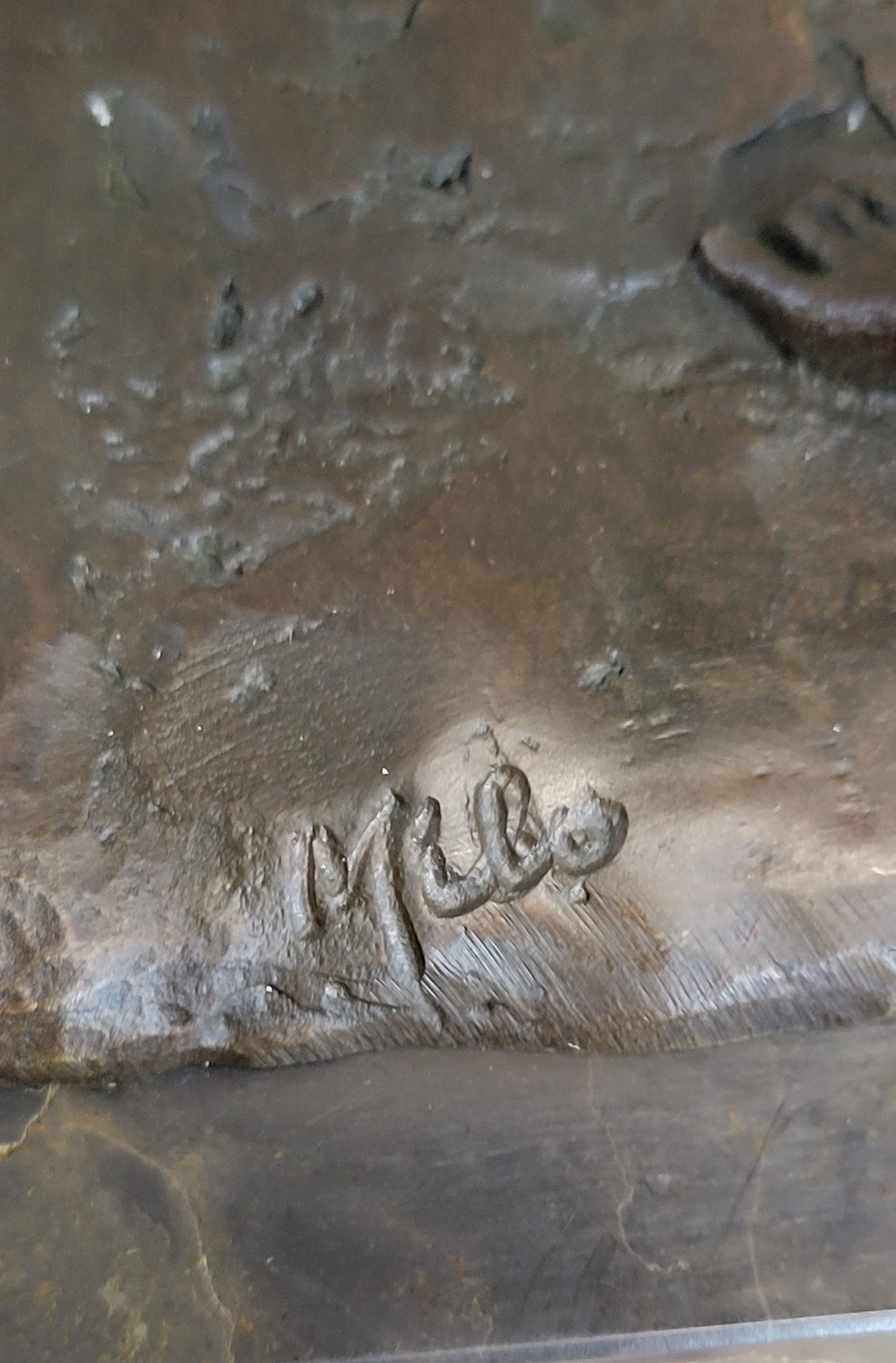 Signed Milo Kick Boxer Bronze Sculpture Marble Base