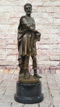 Bearded Man with Wreath – Bronze Sculpture by Zegut/Tusey