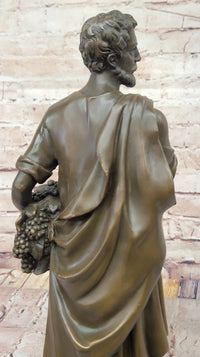 Bearded Man with Wreath – Bronze Sculpture by Zegut/Tusey