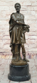Bearded Man with Wreath – Bronze Sculpture by Zegut/Tusey