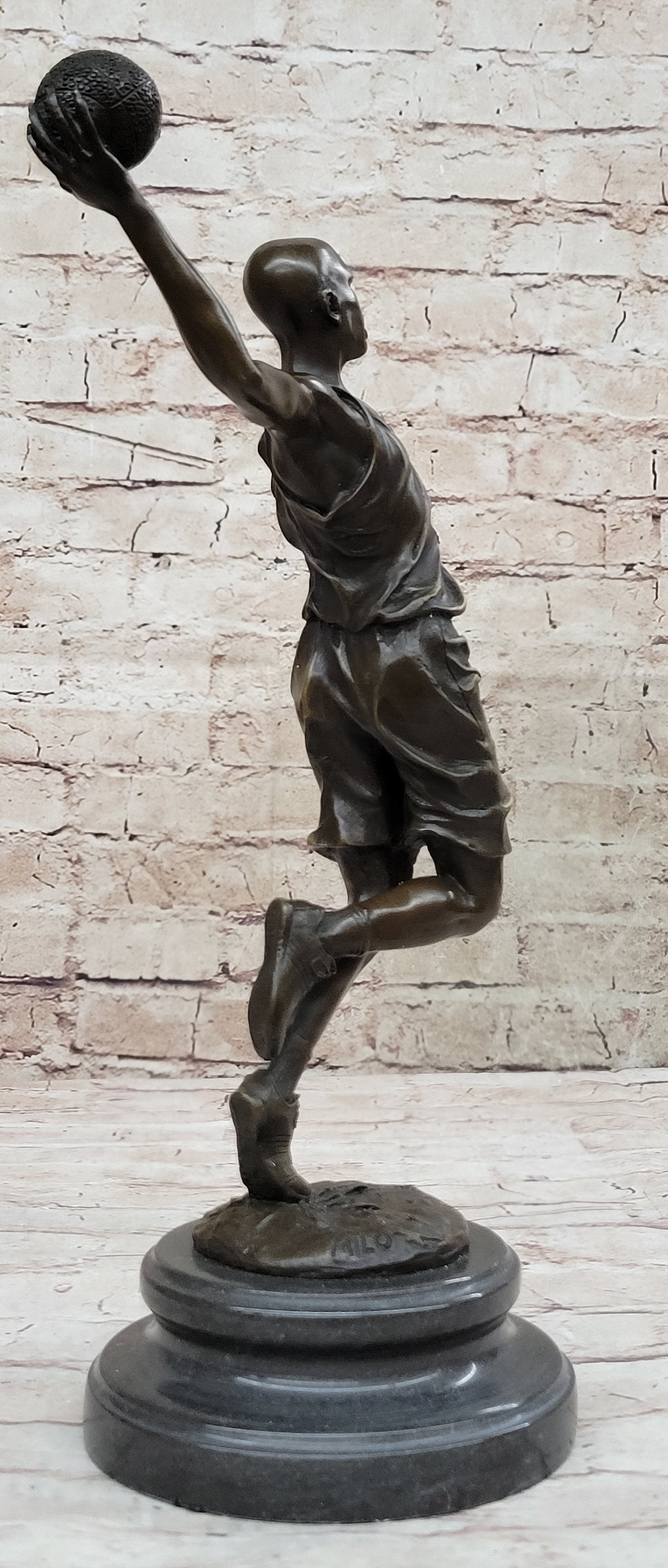 Signed Miguel Lopez Michael Jordan Tribute Bronze Sculpture