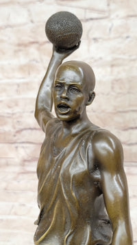 Signed Miguel Lopez Michael Jordan Tribute Bronze Sculpture