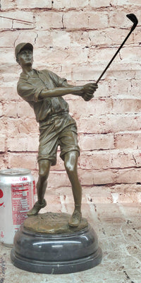 Signed original Milo Male Golfer Golf Golfing Sport Memorabilia Bronze Sculpture