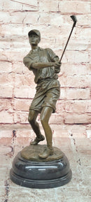 Signed original Milo Male Golfer Golf Golfing Sport Memorabilia Bronze Sculpture