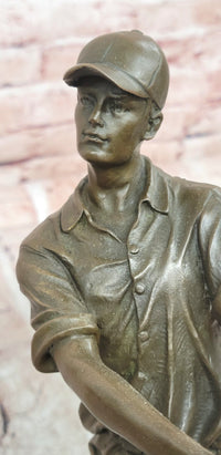 Signed original Milo Male Golfer Golf Golfing Sport Memorabilia Bronze Sculpture