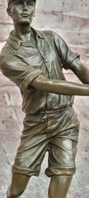 Signed original Milo Male Golfer Golf Golfing Sport Memorabilia Bronze Sculpture