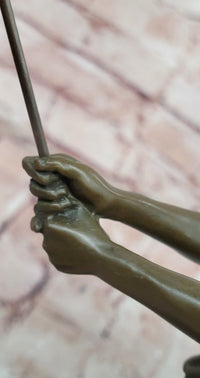Signed original Milo Male Golfer Golf Golfing Sport Memorabilia Bronze Sculpture
