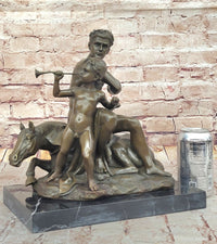 Bronze Sculpture of Roman Emperor with Child and Horse