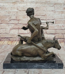 Bronze Sculpture of Roman Emperor with Child and Horse