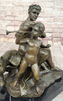 Bronze Sculpture of Roman Emperor with Child and Horse