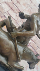 Bronze Sculpture of Roman Emperor with Child and Horse