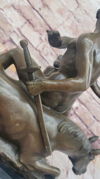 Bronze Sculpture of Roman Emperor with Child and Horse