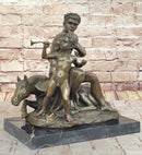 Bronze Sculpture of Roman Emperor with Child and Horse
