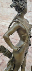 Diana On Wild Boar Roman Goddess of Hunt Mythology Artwork Bronze Sculpture