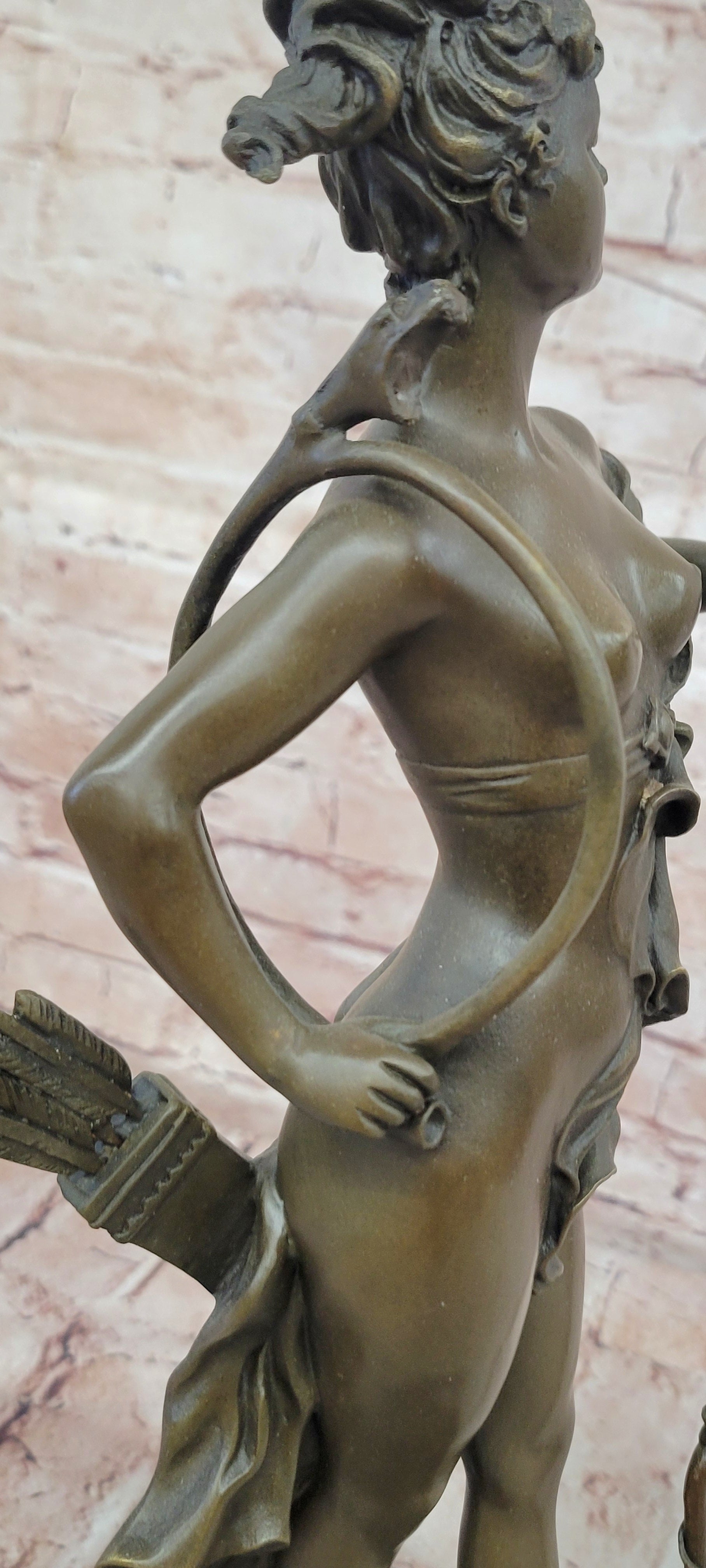Diana On Wild Boar Roman Goddess of Hunt Mythology Artwork Bronze Sculpture