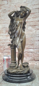 Signed Cesaro Bronze Gorgeous Aphrodite Greek Goddess Sculpture Statue Gift