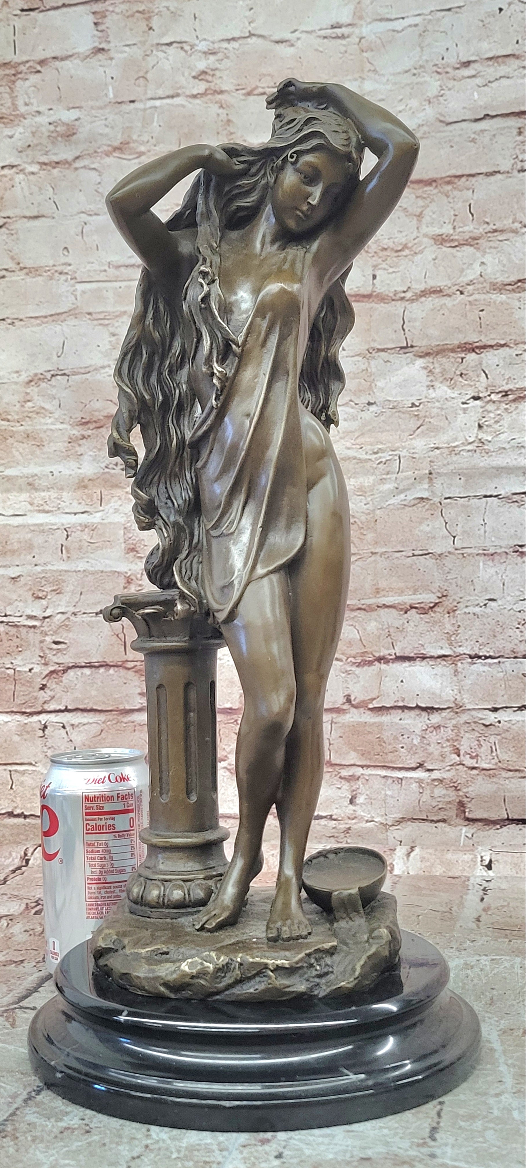 Signed Cesaro Bronze Gorgeous Aphrodite Greek Goddess Sculpture Statue Gift
