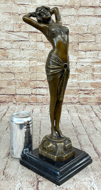 Middle Eastern Belly Dancer Art Deco Bronze Sculpture