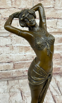 Middle Eastern Belly Dancer Art Deco Bronze Sculpture