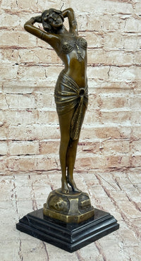Middle Eastern Belly Dancer Art Deco Bronze Sculpture