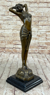 Middle Eastern Belly Dancer Art Deco Bronze Sculpture