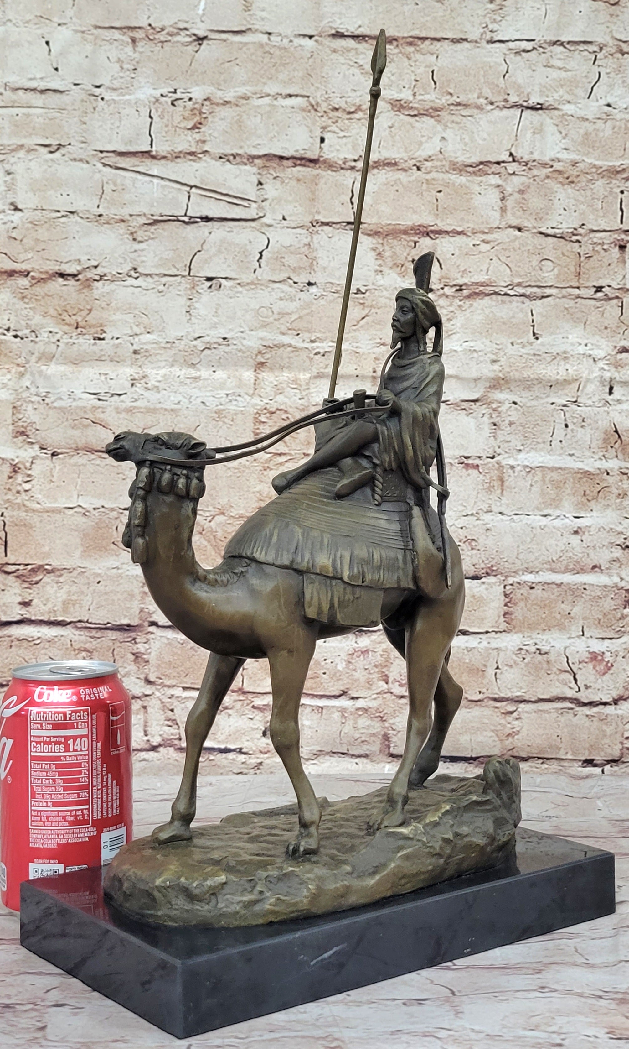 Camel & Rider Bronze Sculpture After Leonard Hot Cast