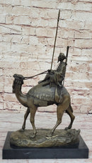 Camel & Rider Bronze Sculpture After Leonard Hot Cast