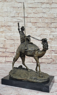 Camel & Rider Bronze Sculpture After Leonard Hot Cast