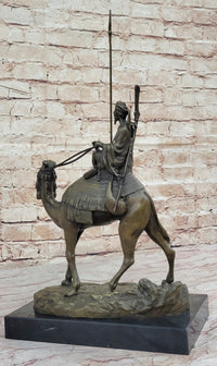 Camel & Rider Bronze Sculpture After Leonard Hot Cast