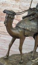 Camel & Rider Bronze Sculpture After Leonard Hot Cast