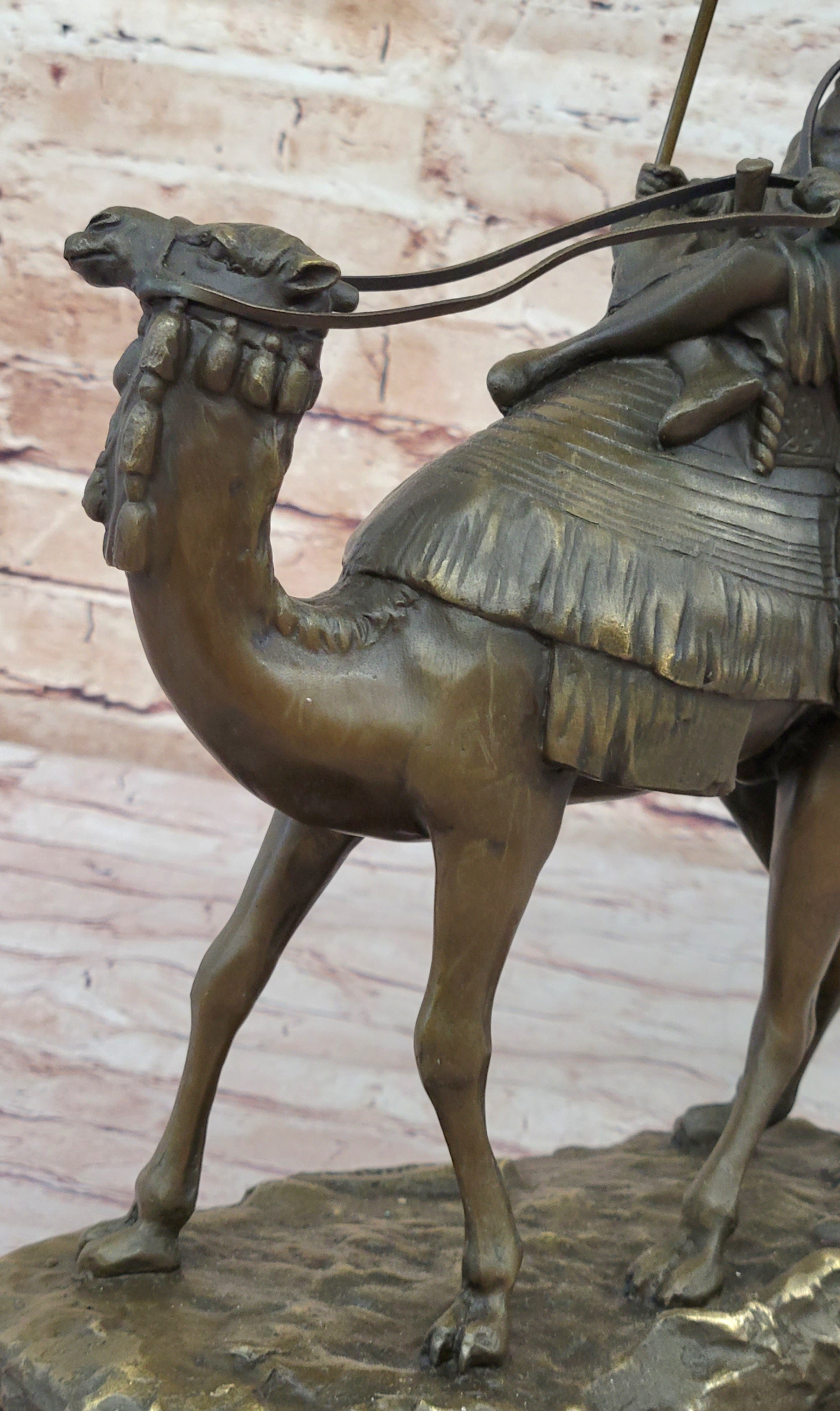 Camel & Rider Bronze Sculpture After Leonard Hot Cast
